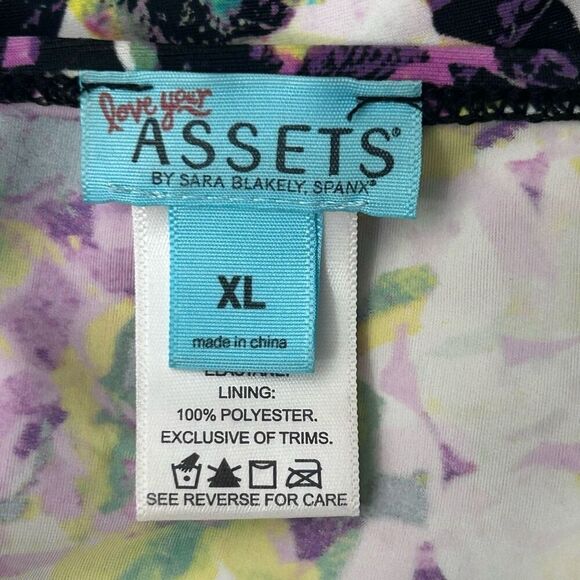 ASSETS By Sarah Blakely Spanx Swim Tankini Women's XL Multicolor Floral Halter - Picture 11 of 13